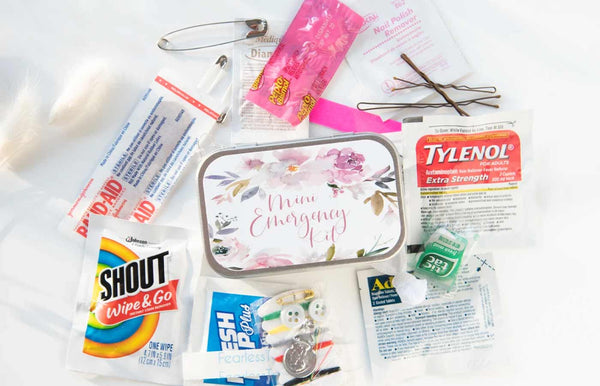 Personalized Bridal Bathroom Emergency Kit - Wedding day