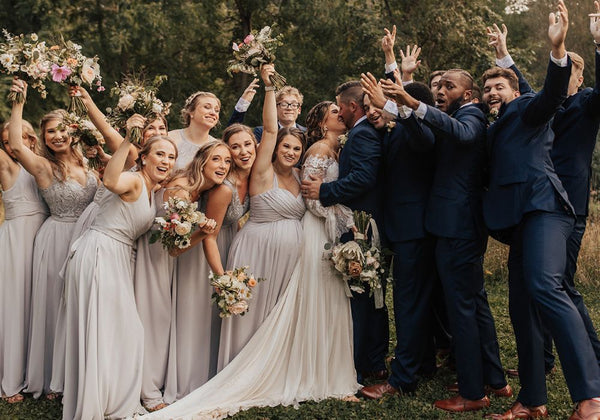 Wedding Party with Pregnant Bridesmaid Dress