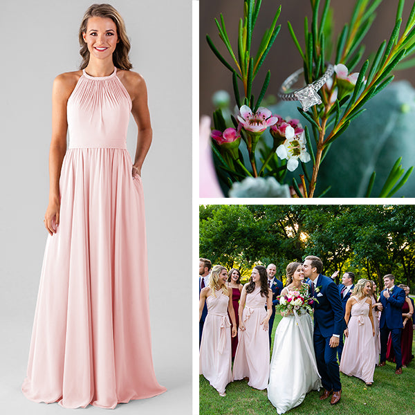 Wedding Shoppe Bridesmaids Dresses Kennedy Blue Blush Pink