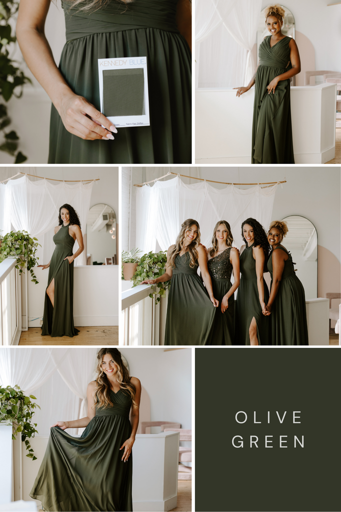 Olive Green Bridesmaid Dresses