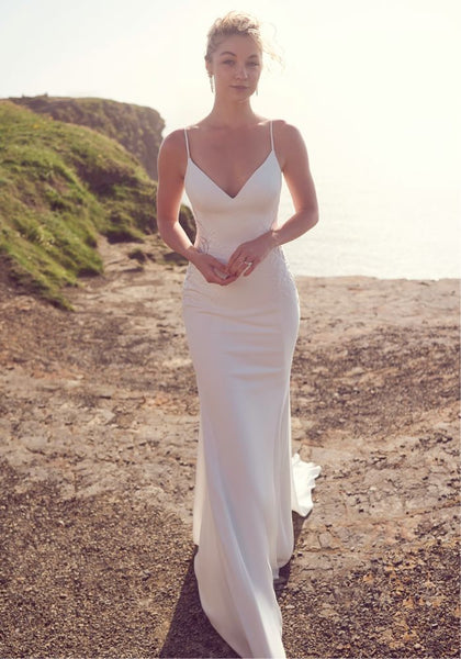 Deep V Neckline Wedding Dress for 2024