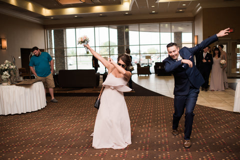 Bridesmaid and Groomsmen making an entrance into the reception