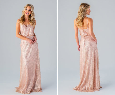 sequin maid of honor dress