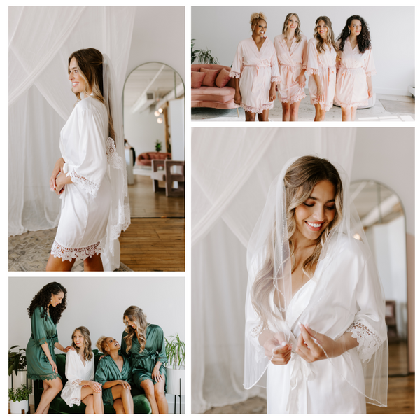 Satin and Lace Bridal Robes