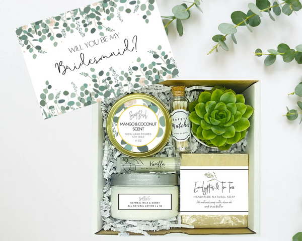 Succulent Bridesmaid Proposal Box