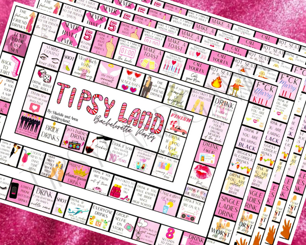 Tipsy Land Bachelorette Party Game Girls Night Out Party 