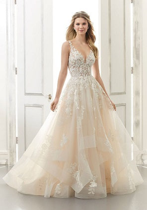 Lacy A Line Tulle Wedding Dress