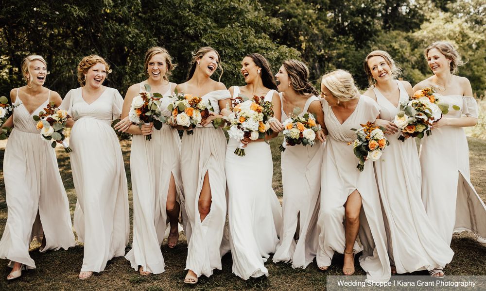 Neutral Bridesmaid Dresses