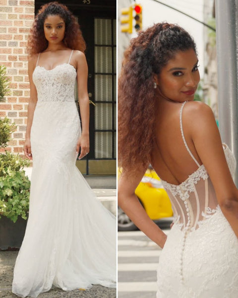 Corseted Lace Mermaid Wedding Dress