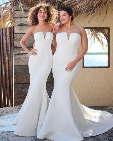 Simple Mermaid Wedding Dress