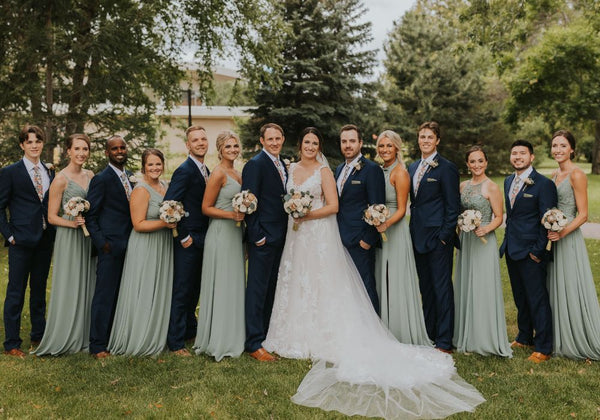 Moss Green Bridesmaid Dresses