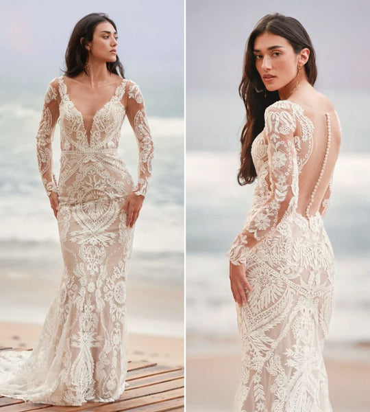 Boho Long Sleeve Wedding Dress