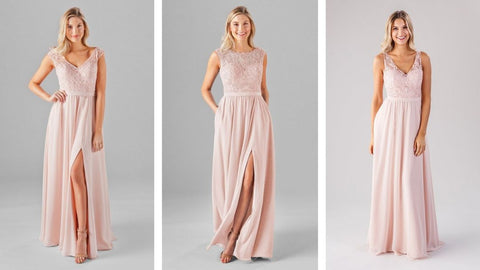blush mix and match bridesmaid dresses