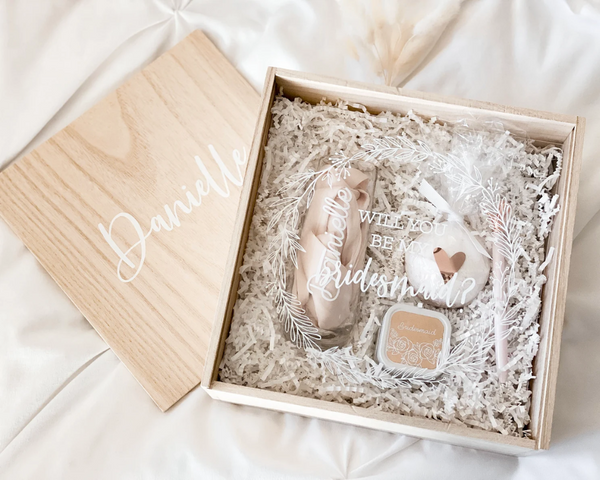 Wood Bridesmaid Proposal Box