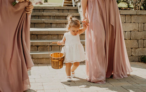flower girl with bridesmaid
