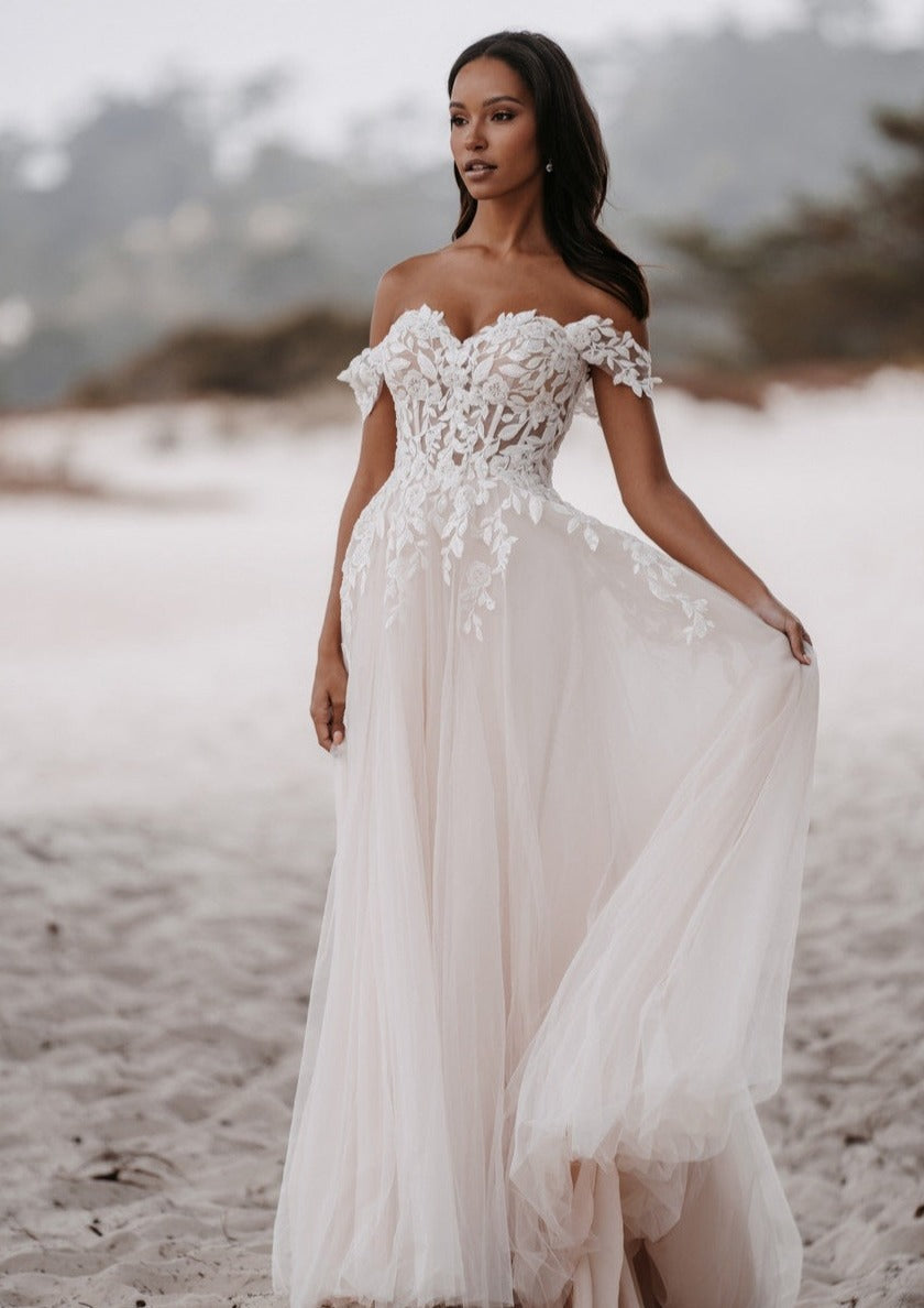 Allure Bridals 9860 Off-Shoulder Wedding Dress