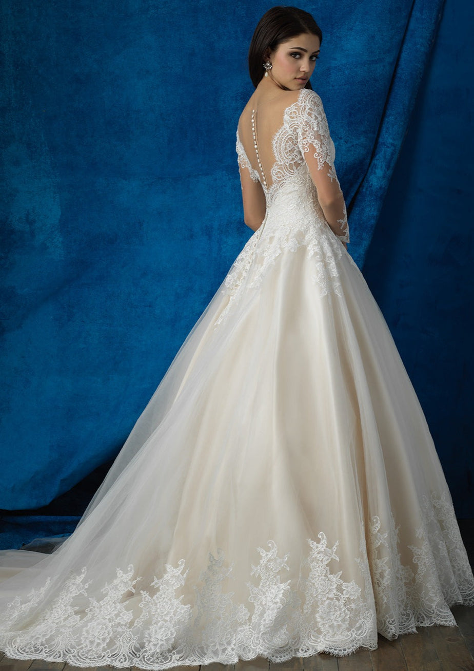 allure long sleeve lace wedding dress