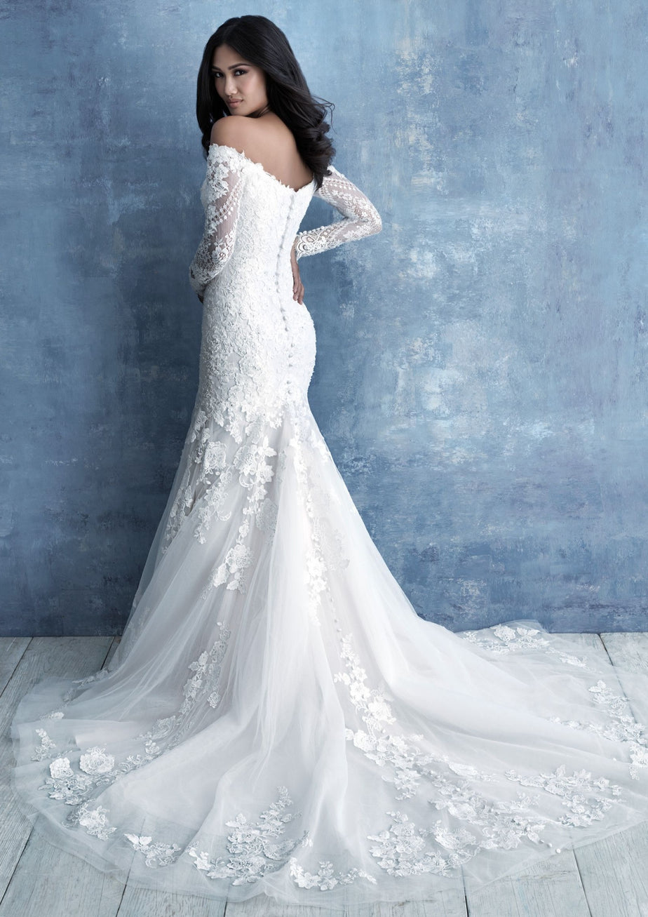 allure long sleeve lace wedding dress