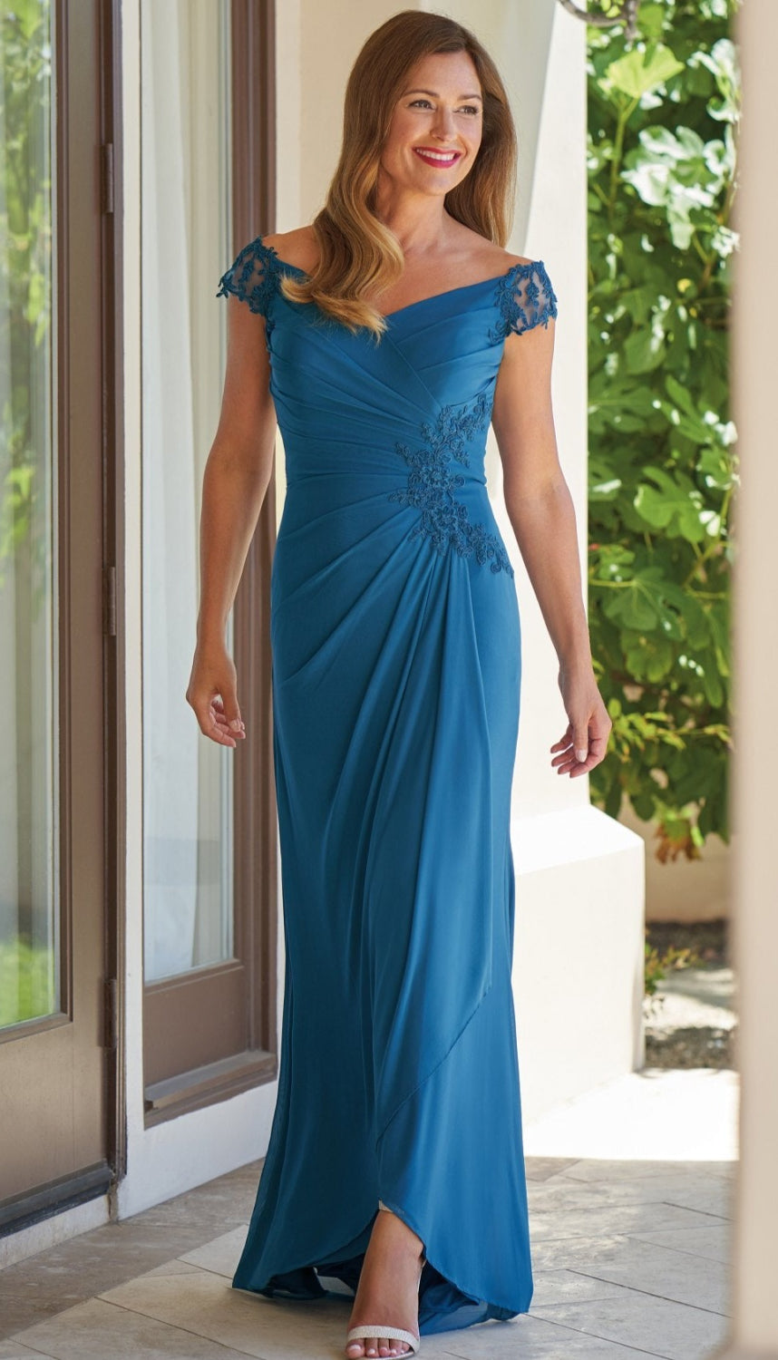 Jade Chiffon Ruffle J215005 Mother of the Bride Dress – Wedding Shoppe