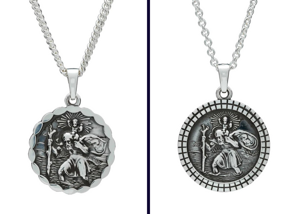 Engravable St. Christopher Medal Pendant | Personalized Religious Gift