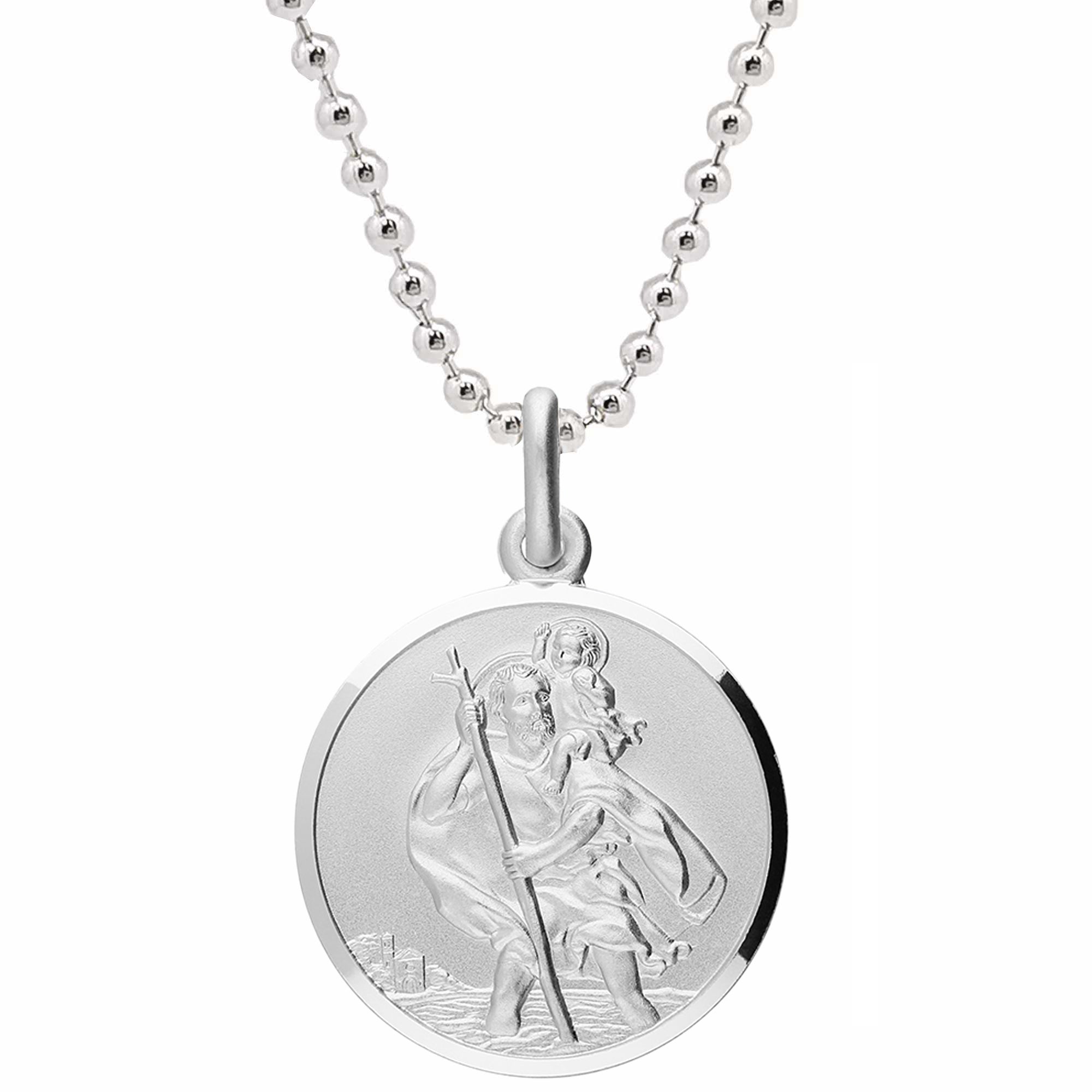 Buy 925 Sterling Silver Vintage Shiny Saint Christopher Cocktail