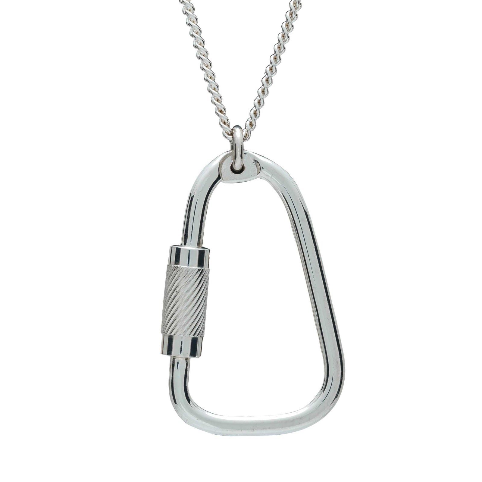 Climbing Carabiner One Life, Live It Silver Necklace - Off The Map