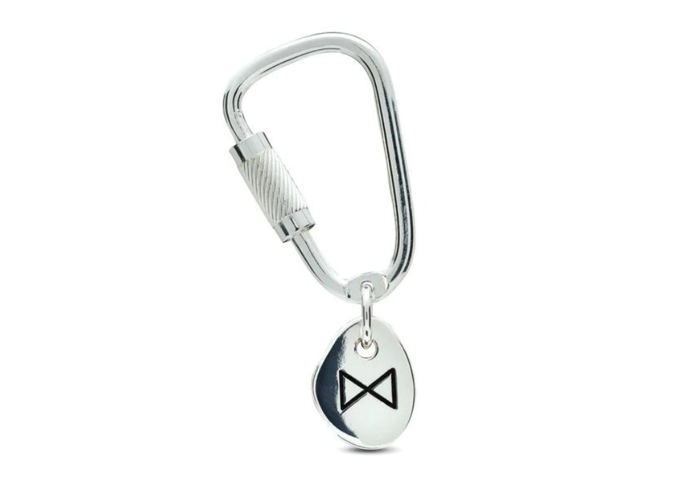 Travel Safe Outline Compass Silver Charm