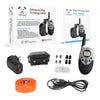 PetSpy M86-1 package: receiver, transmitter, orange collar, charger, two sets of prongs, manual