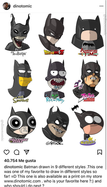 Batman dibujos y estilos