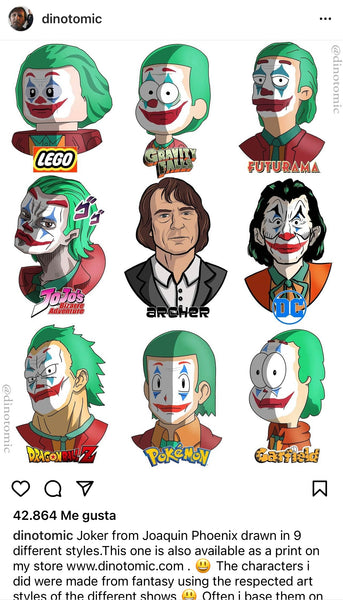 Joker animado distintos estilos