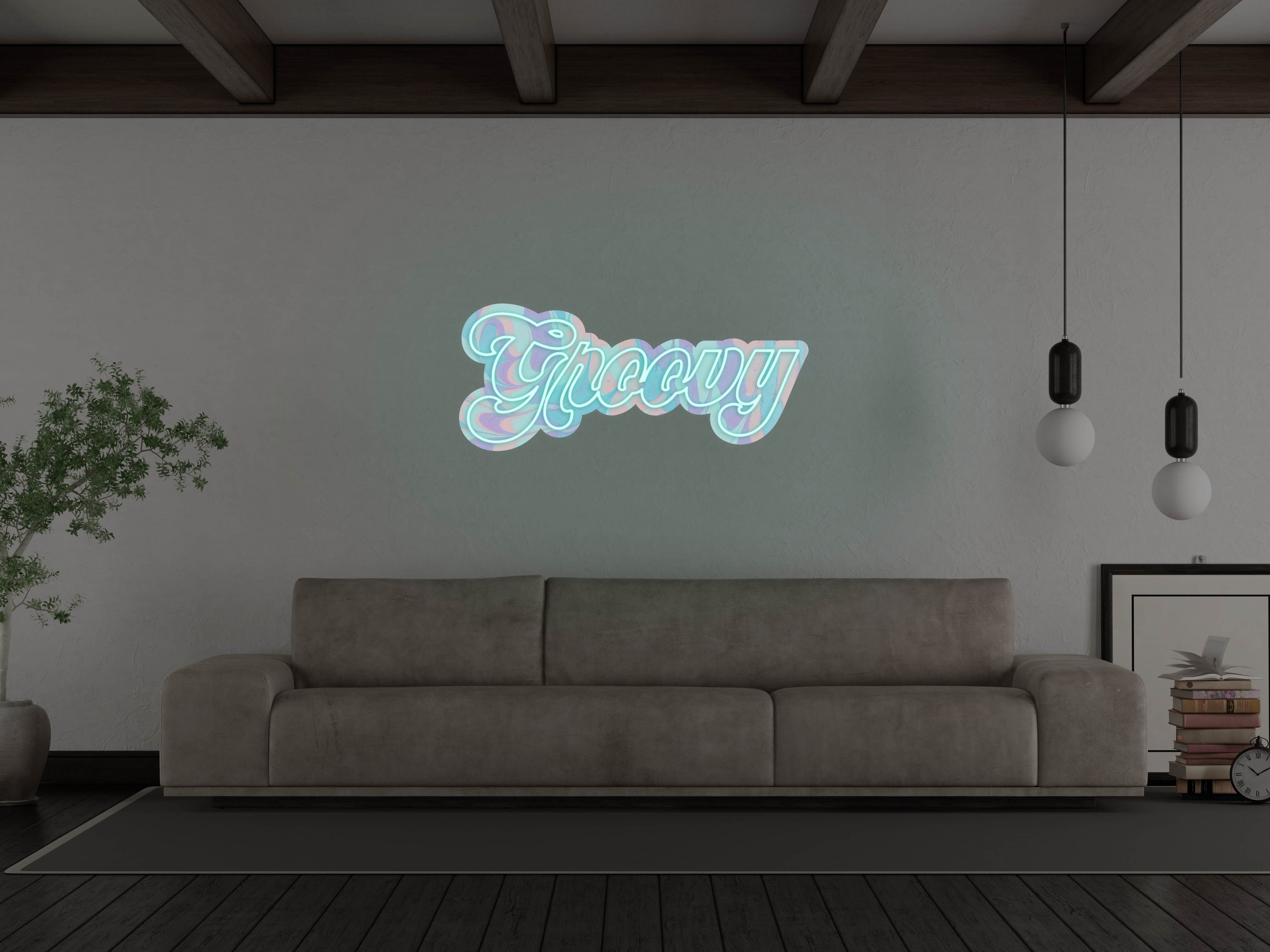 Groovy LED Neon Sign - Neon Mfg.