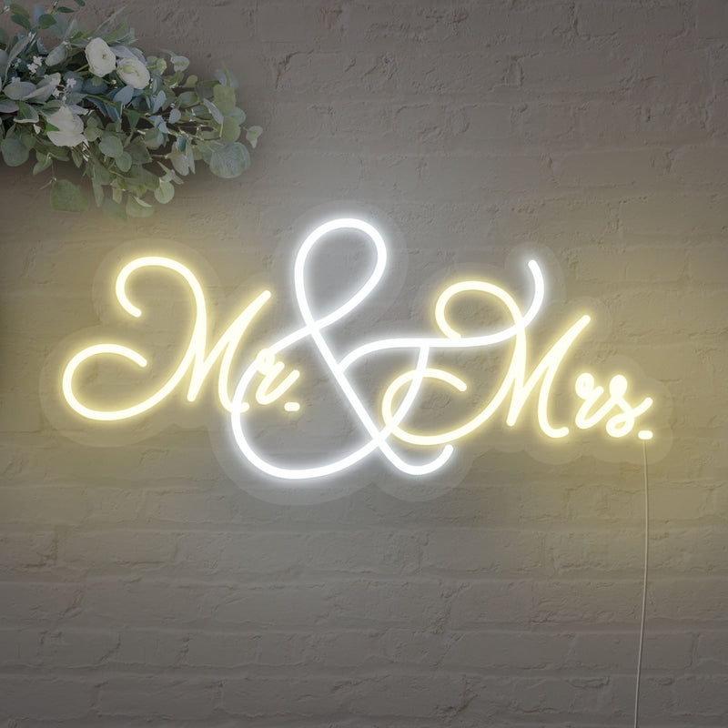 Mr. & Mrs. LED Neon Sign - Neon Mfg.