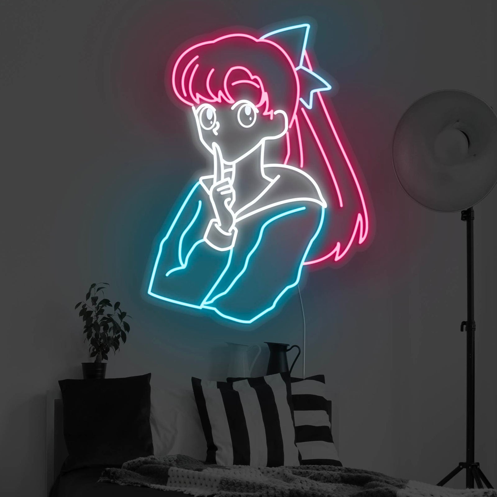 Anime Stretching Girl LED Neon Sign - Neon Mfg.