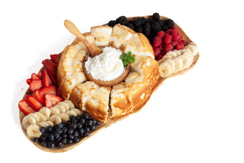 Angel food cake dessert board