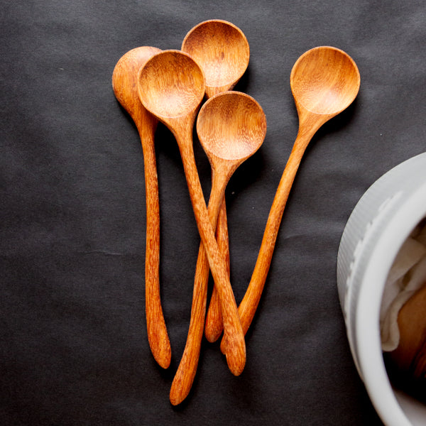 HAND CARVED WOOD MEASURING TEASPOONS