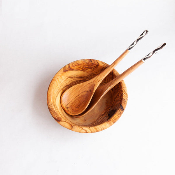 Berard Olive Wood Soup Ladle with Leather Strap