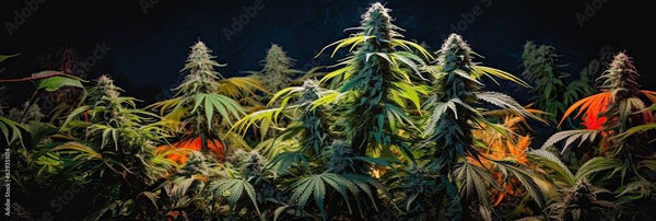 THC-a Cogollos que crecen en plantas altas