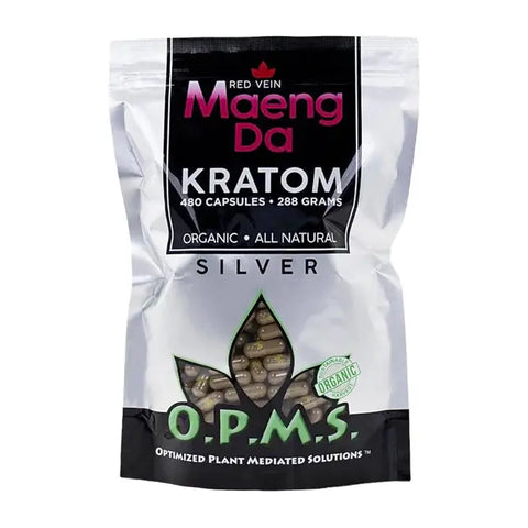 Cápsulas Red Silver Maeng da kratom totalmente naturales