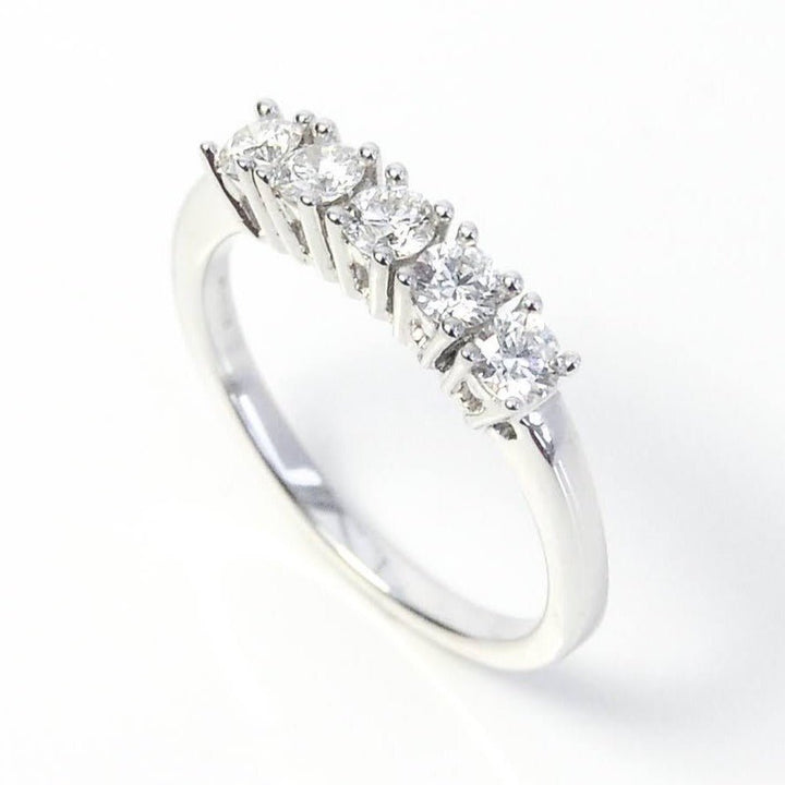 9ct White Gold 5 Stone Ring