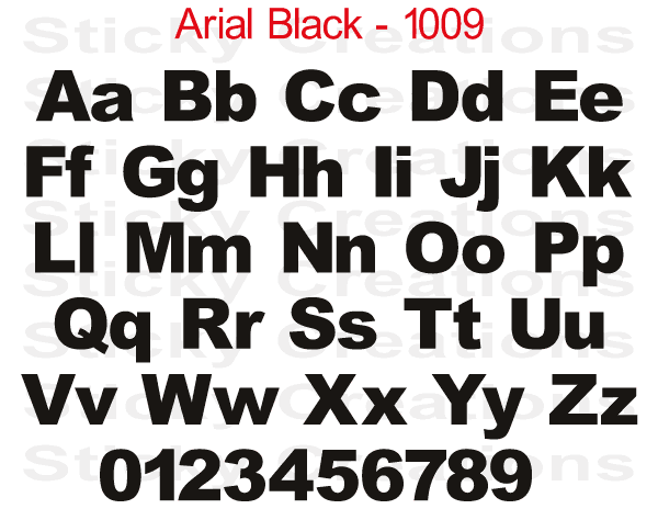 arial black regular 30pt font