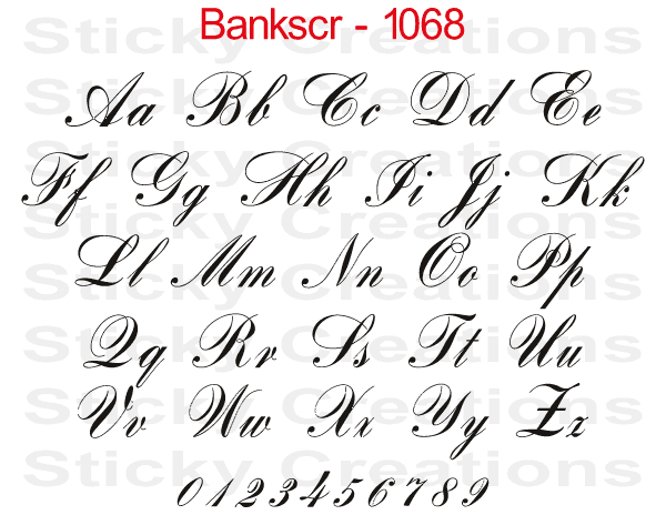 bank script font free