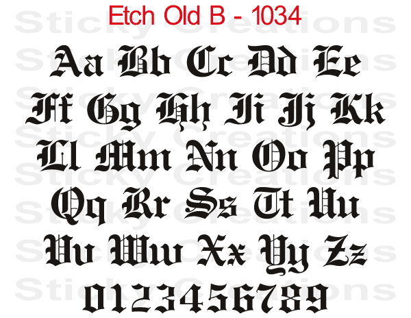 old english script alphabet