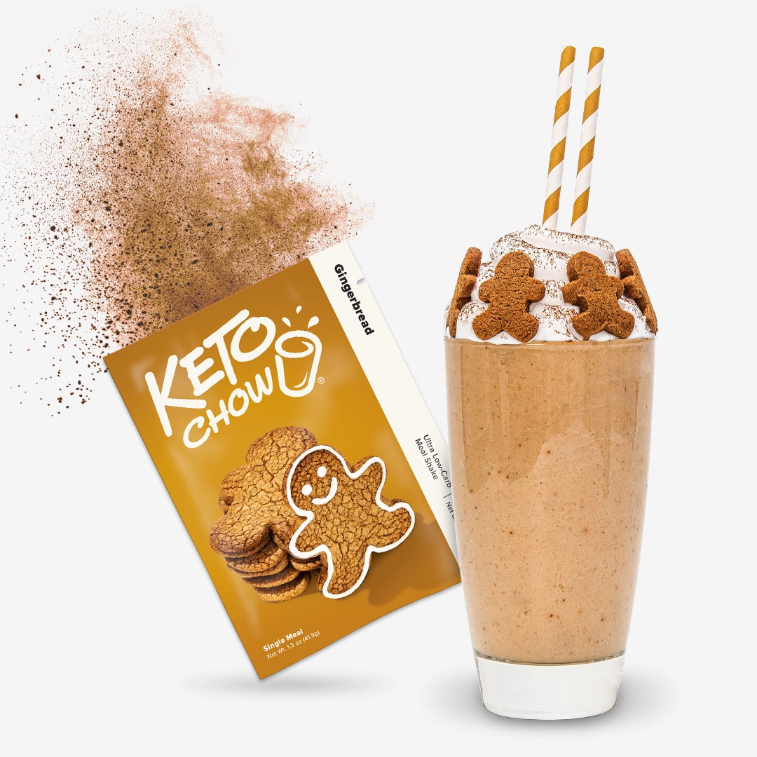 Gingerbread Keto Chow shake and packet