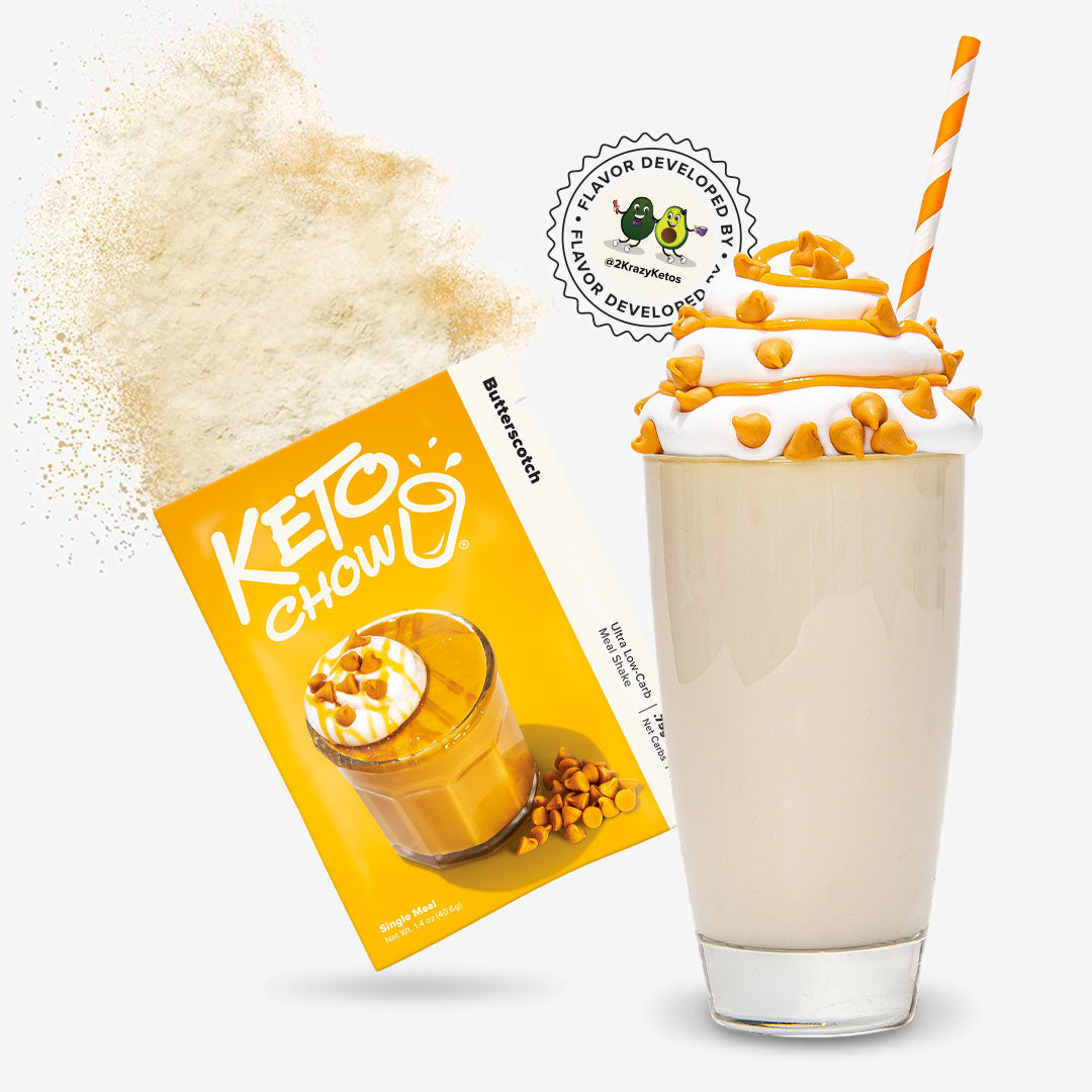 Butterscotch Keto Chow shake and packet