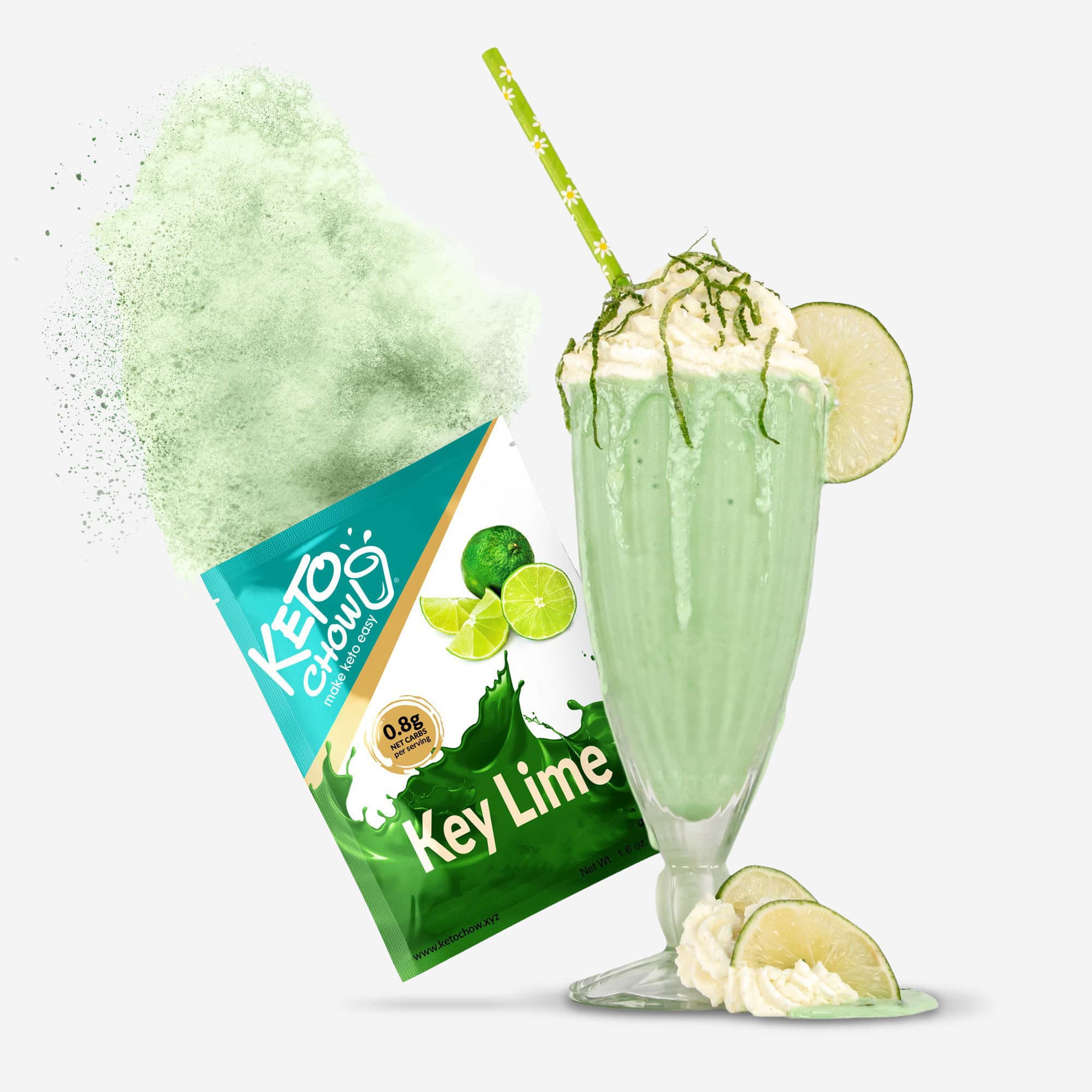 Key Lime Keto Chow shake and packet