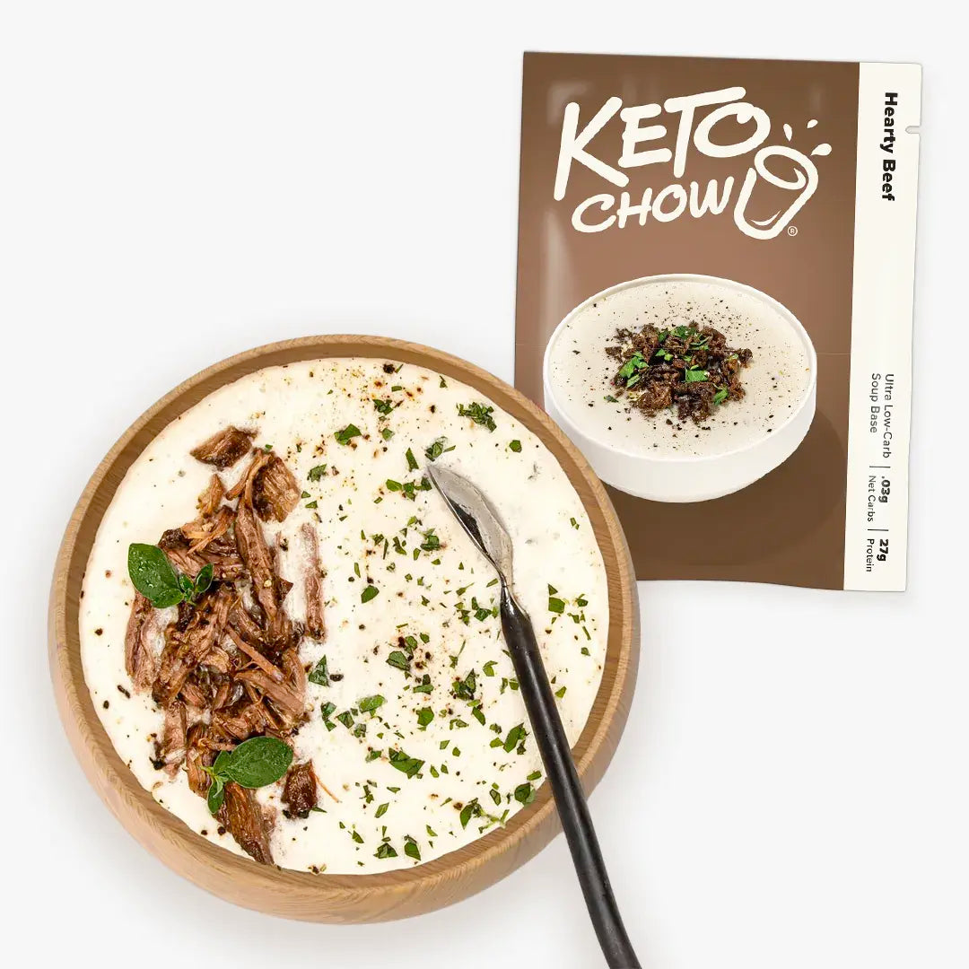 Beef Soup Base Keto Chow shake and packet