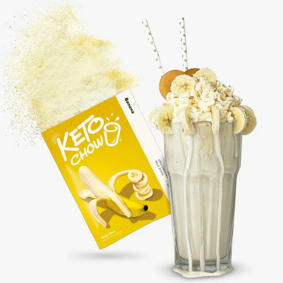 Banana Keto Chow shake and packet