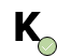 Letter K with a green checkmark