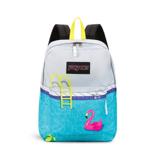 JanSport High Stakes Backpack in Pool Zone front view
