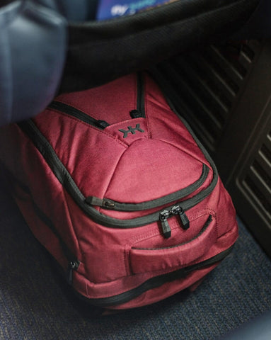 knack pack fits perfectly under the airplane seat in front of you